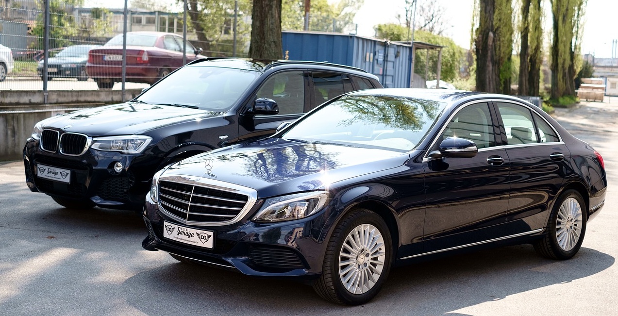 BMW and Mercedes cars